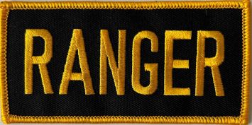 *CLEARANCE* RANGER ID PATCH - 4"W x 2"H WITH VELCRO.